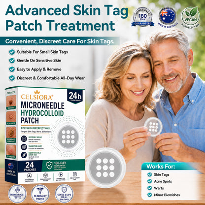 👩‍⚕️👩‍⚕️Celsiora® 2-in-1 Microneedle & Hydrocolloid Mole Removal Patch(Zero Pain, Zero Scars patch)