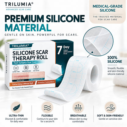 ✨🦄TRILUMIA® SILICONE SCAR THERAPY ROLL Help Soften, Flatten & Improve the Appearance of Raised Scars