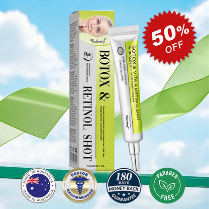 ❤️👑Made and shipped from Australia 💫Rolimey® Botox & Vita-A Retinol Shot Wrinkle-Lift Tightening cream - Last Day Promotion 50% OFF
